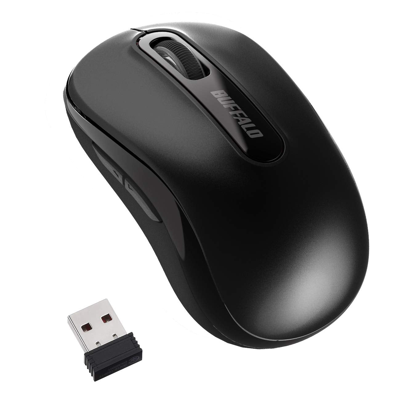Buffalo Mouse Wireless 5 Buttons [Equipped with Back/Forward Buttons] Compact, Lightweight, Power Saving Model Can Be Used Up to 584 Days BlueLED Black BSMBW315BK