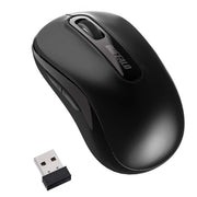 Buffalo Mouse Wireless 5 Buttons [Equipped with Back/Forward Buttons] Compact, Lightweight, Power Saving Model Can Be Used Up to 584 Days BlueLED Black BSMBW315BK