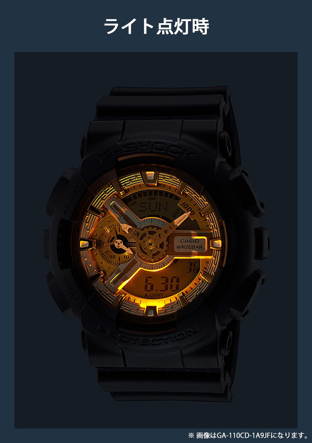 [Casio] G-Shock Watch [Domestic Genuine Product] Metallic Color Dial Series GA-110CD-1A3JF Men's Black