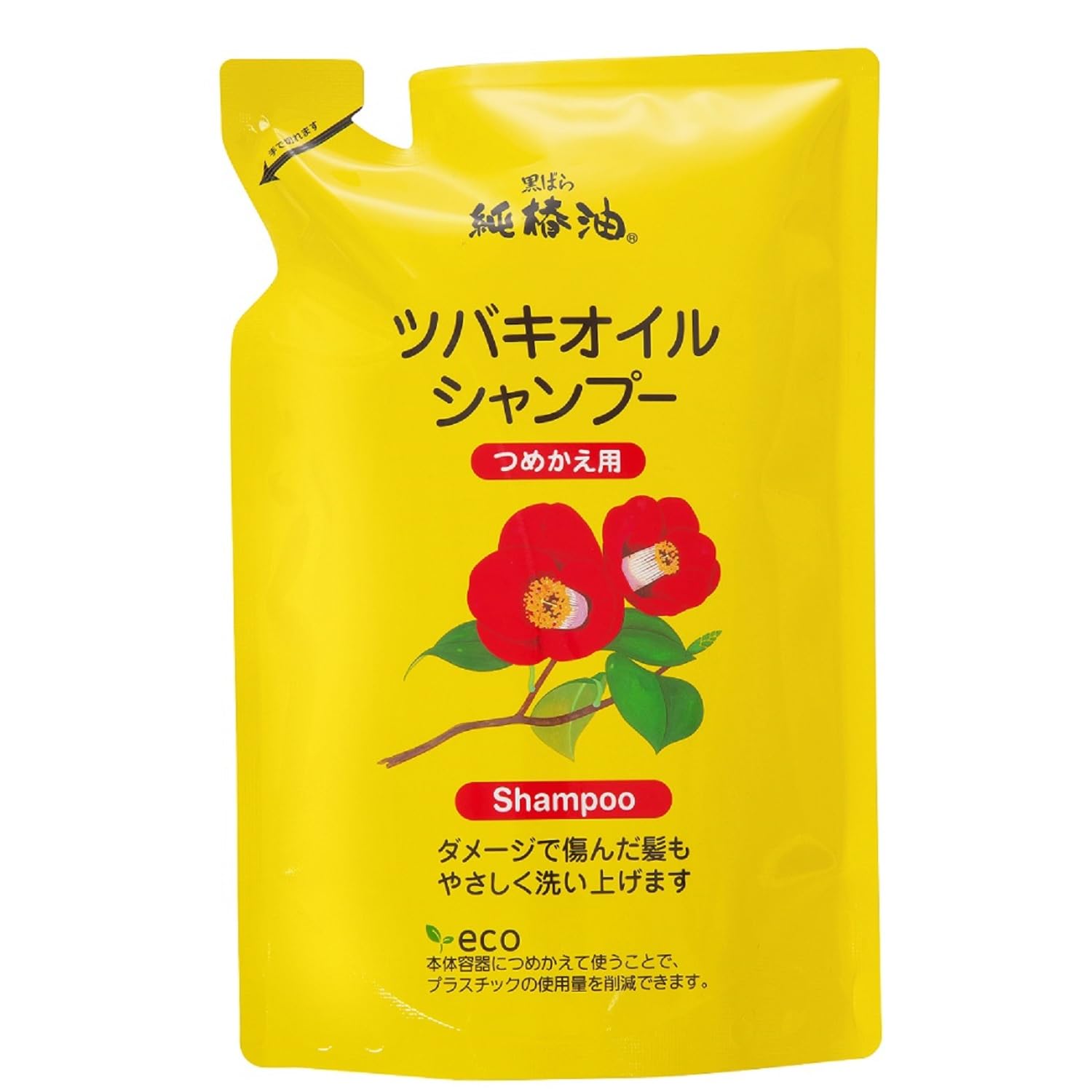 Kurobara Honpo Camellia Oil Shampoo Refill 380ml Damage Repair Moisturizing Moisture Floral Fruity Scent