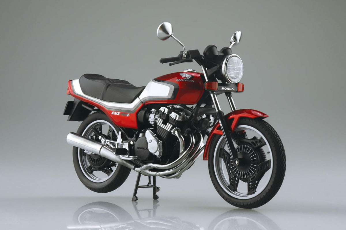 AOSHIMA 1/12 Completed Bike Honda CBX400F Candy Ala Moana Red/Pearl Shell White