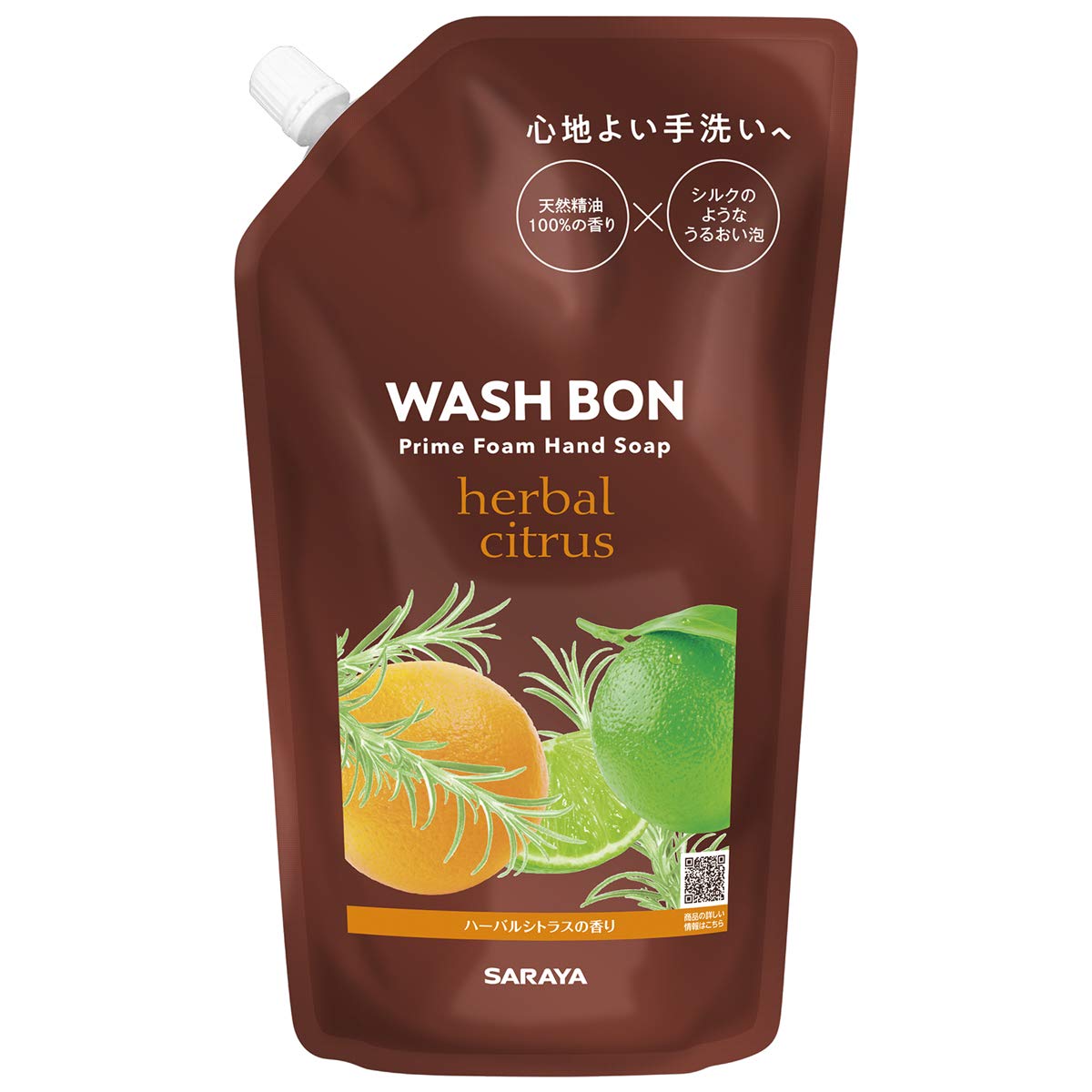 Saraya Washbon Prime Foam Herbal Citrus Refill 500ml Soap