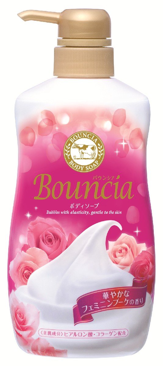 Bouncia Body Soap Feminine Bouquet Scent Pump 550mL