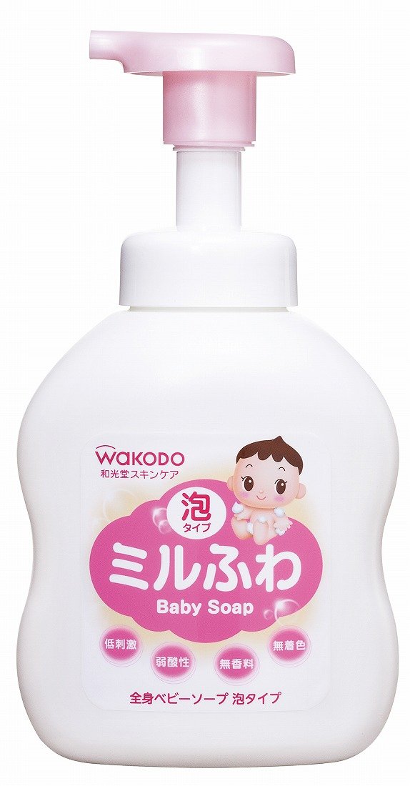 Wakodo Milfuwa Whole Body Baby Soap Foam Type Main Body 450mL