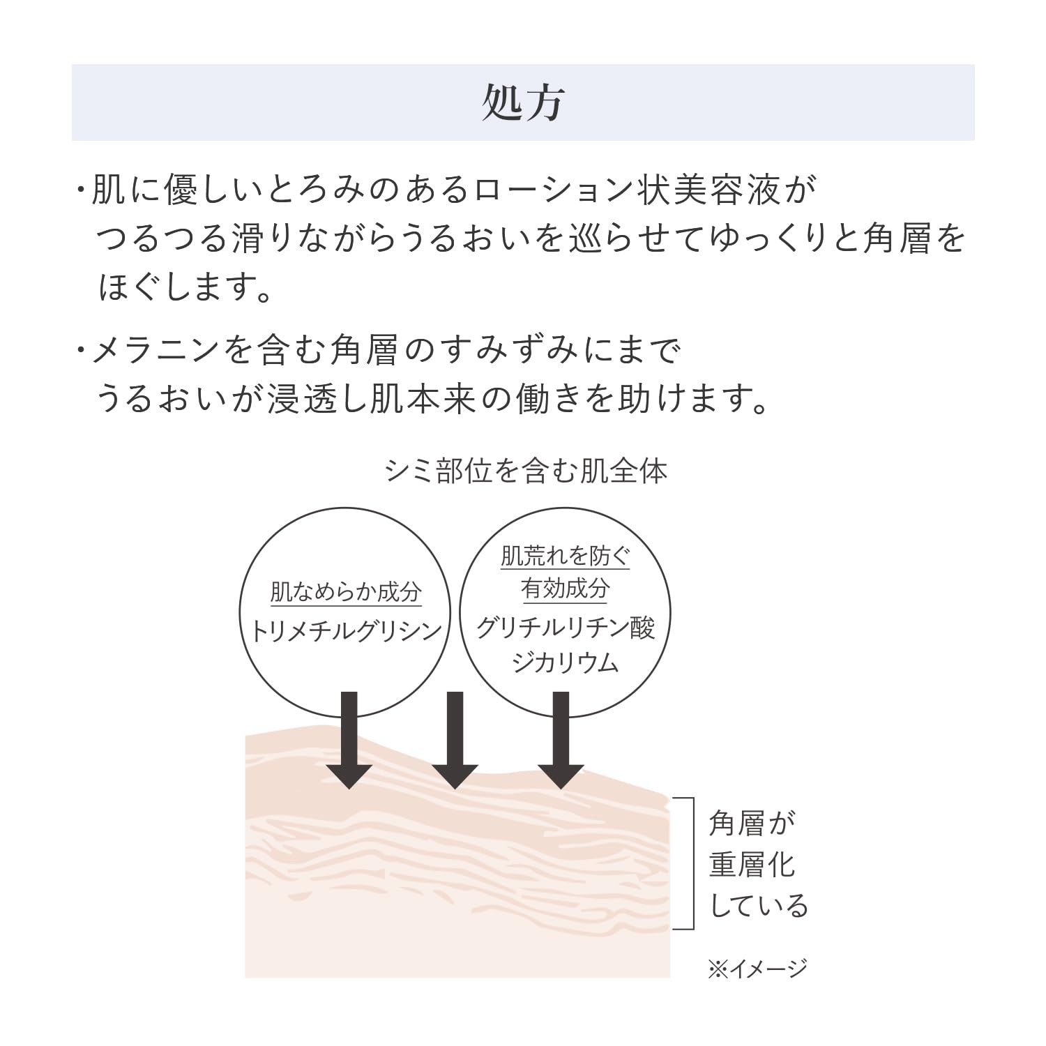 HAKU 각층 케어 미용액 리파이너 리필 110mL 의약 부외품 각층 풀어 도입 선행 미백 기미 예방 트리메틸글리신 4MSK