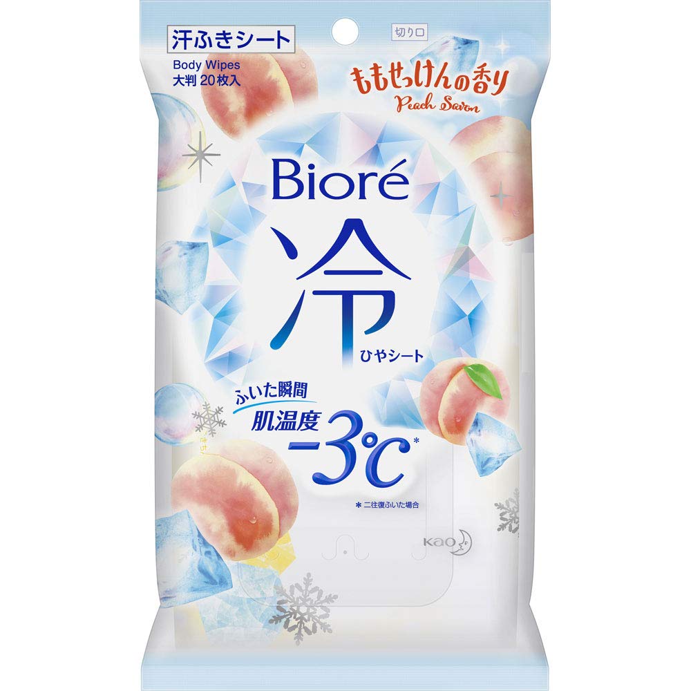 [Set of 3] Biore cold sheets peach soap scent 20 sheets