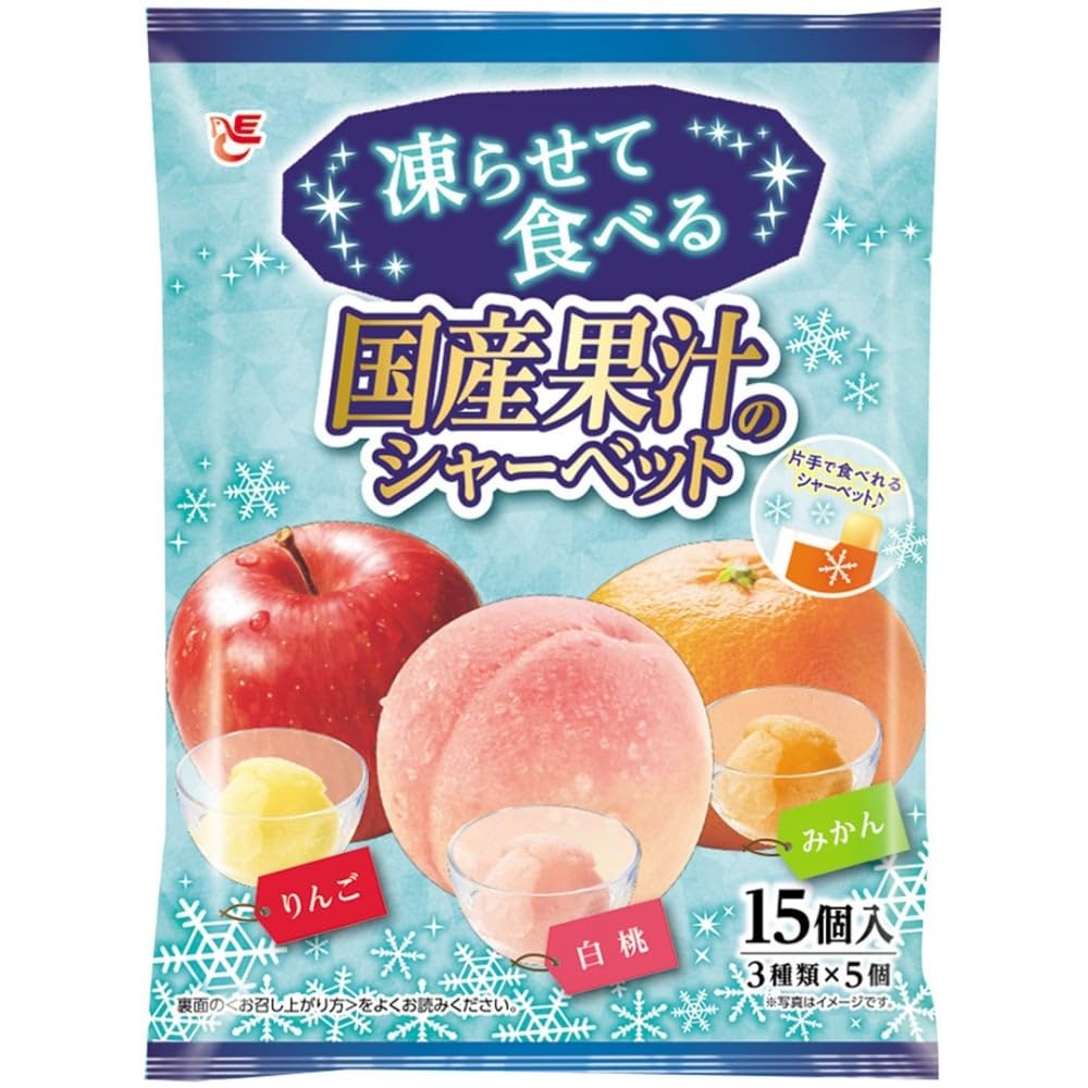 에이스 베이커리 얼어 먹는 국산 과즙의 셔벗 흰 복숭아+귤+사과 20g×15개