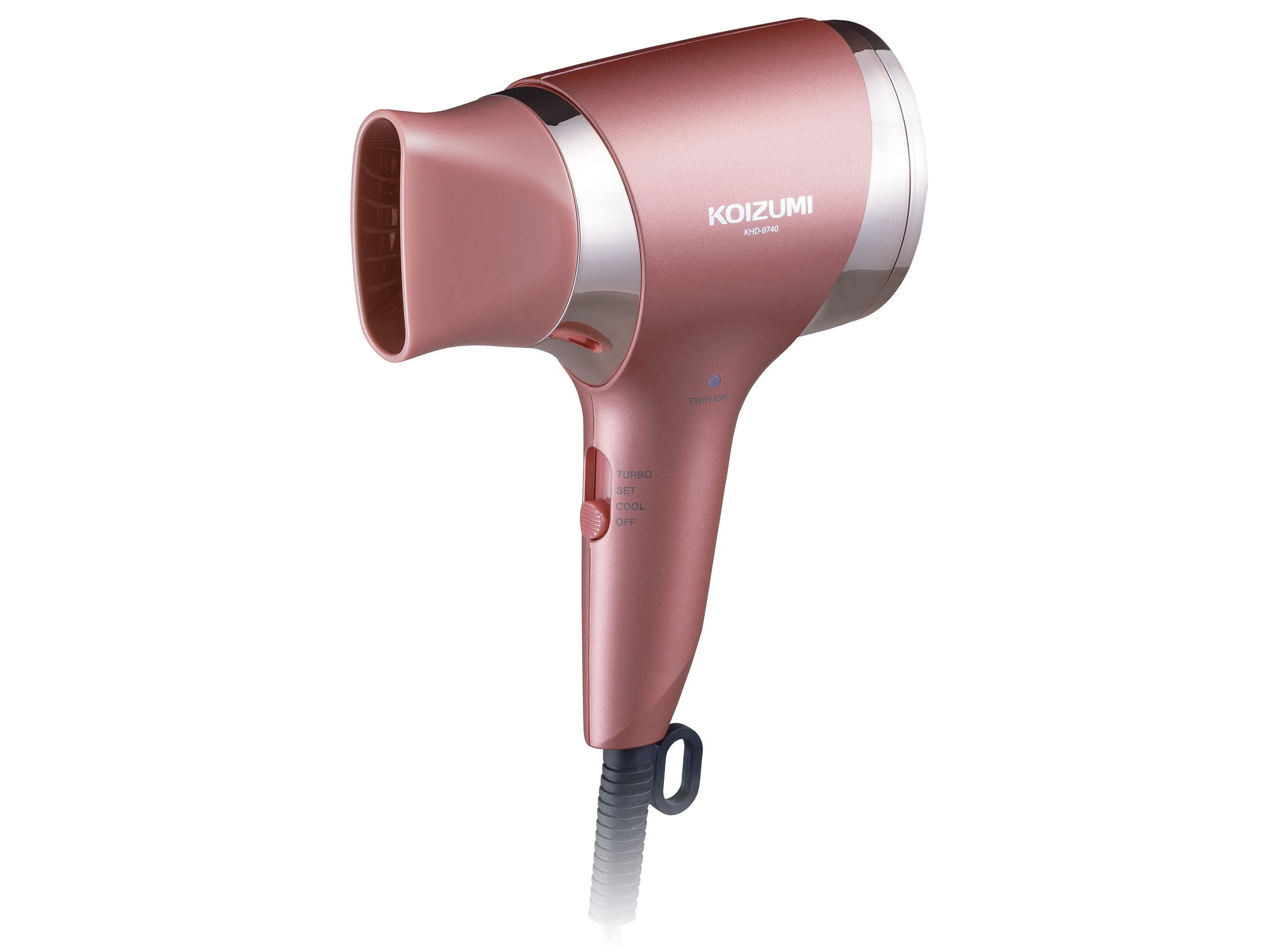 Koizumi Hair Dryer Negative Ion Light Job Large Air Volume Lightweight Quick Drying Compact Pink KHD-9740/P
