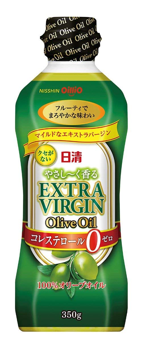 Nissin Oilio Dầu ôliu Nissin Gentle Fragrant Extra Virgin 350g Chai PET x 10 miếng