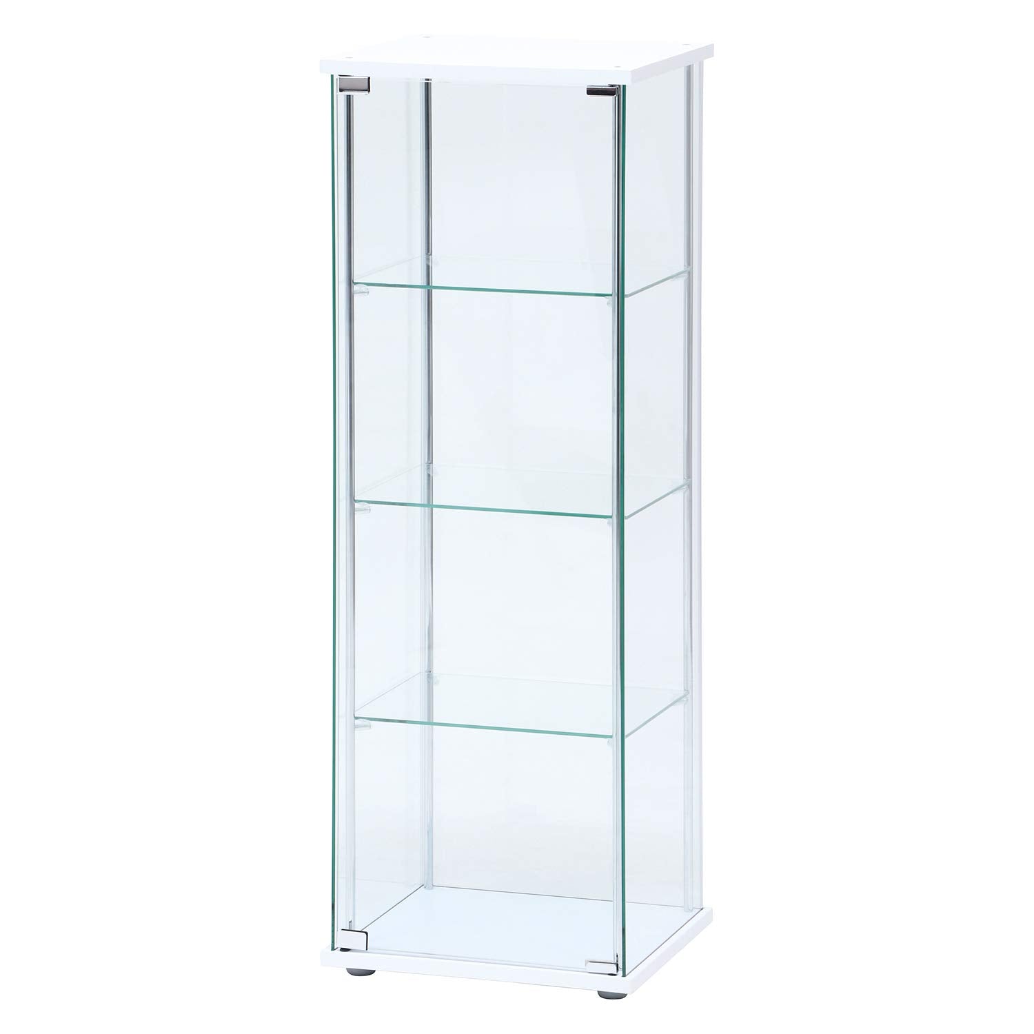 Fuji Boeki Collection Case Figure Case 4 Tiers Width 42.5 x Depth 36.5 x Height 120cm White Full Glass Assembly Product Low Type 97341