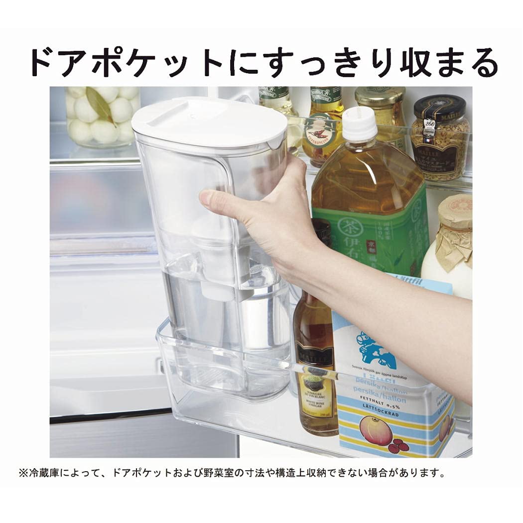 도레이 트레비노 정수 포트 (스피드 정수) 컴팩트 1.2 L[냉장고 도어 포켓에도] PT302F 정수기 포트형