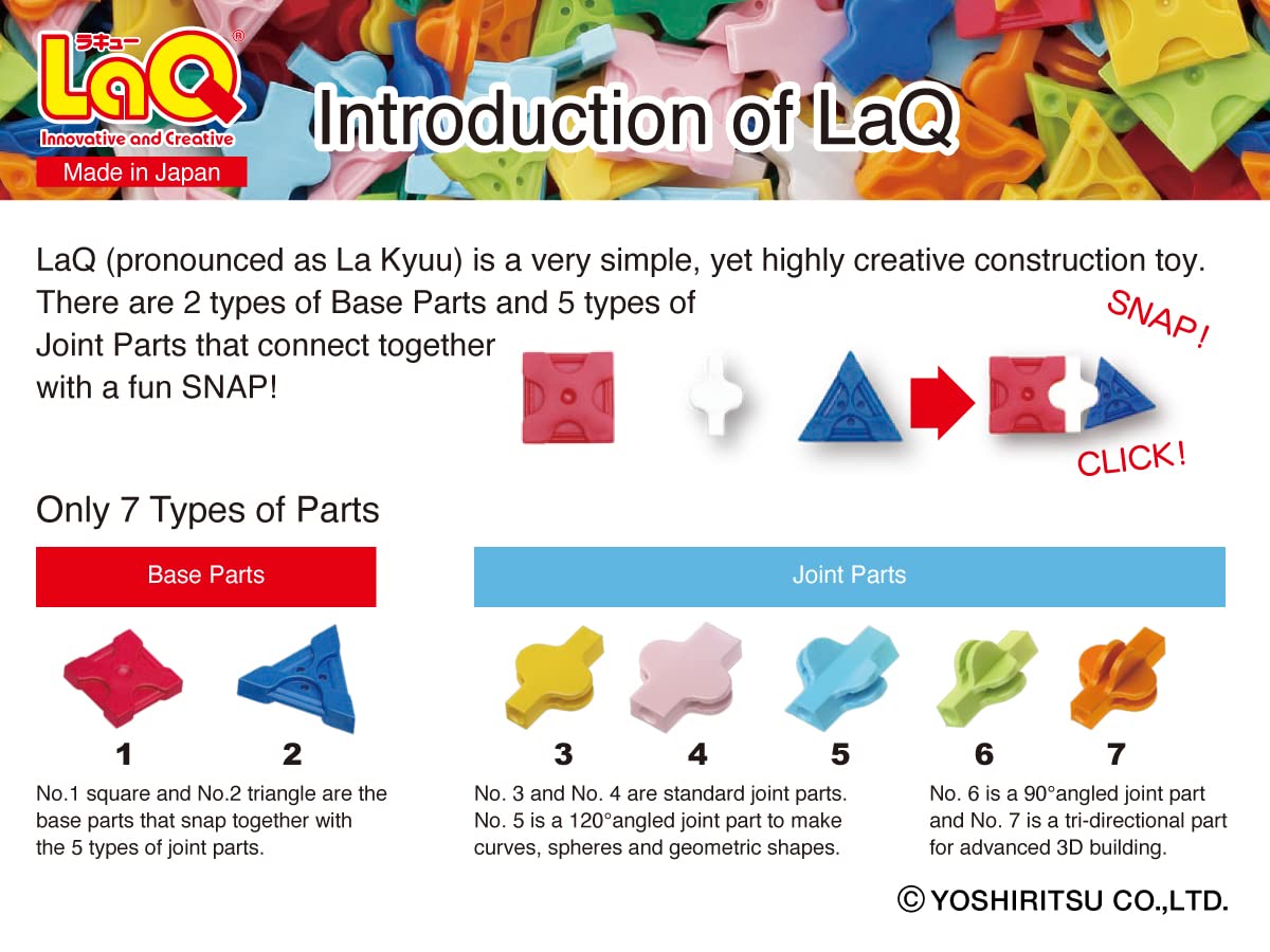 Yoshiritsu LaQ Educational Toy Block Toy Basic 400/First Set (400pcs) L007940