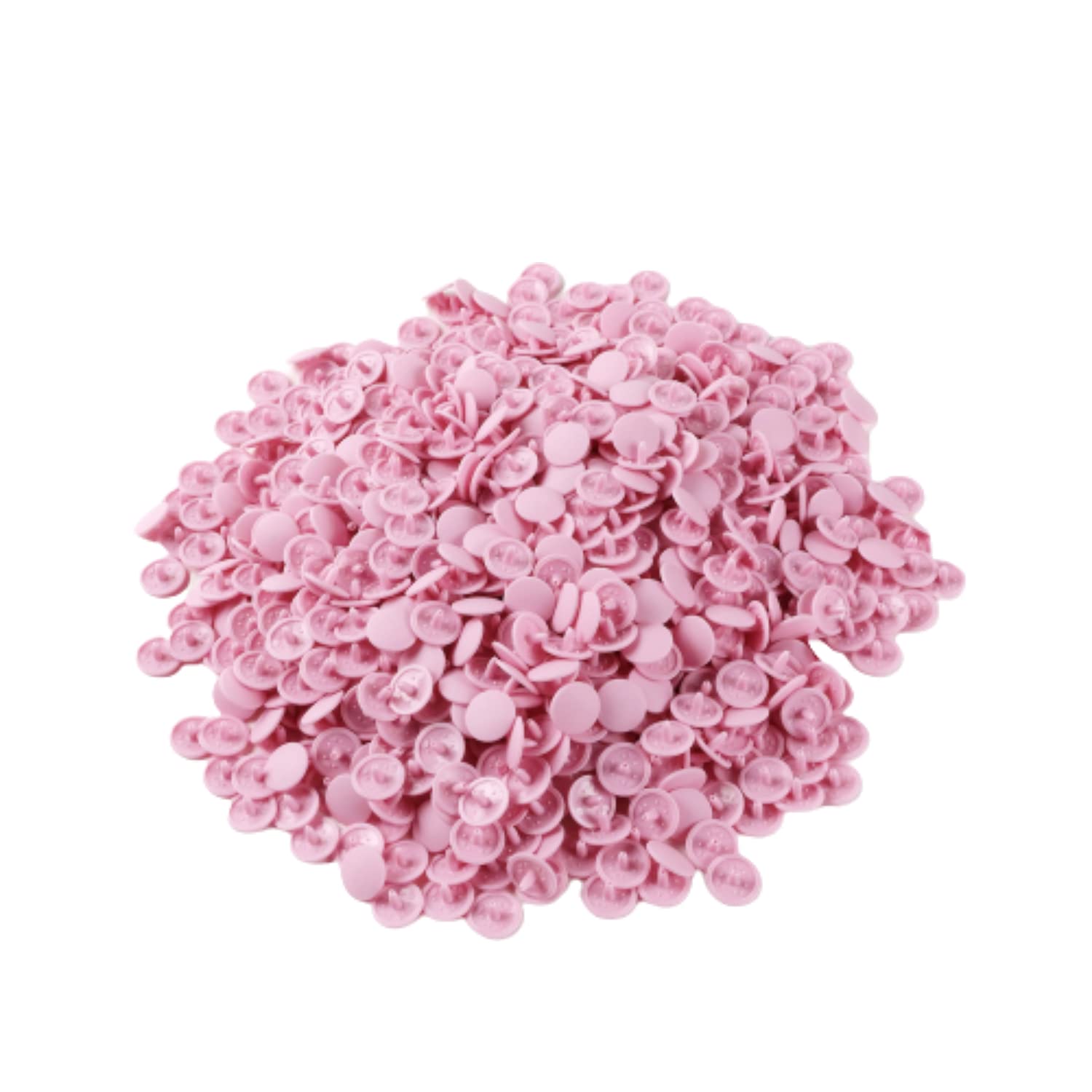 KIYOHARA Sankokko Plastic Snap for Commercial Use, Large Capacity Pack, 1000 Sets, Diameter 13mm, Baby Pink, Instruction Manual Included SUN15-71G