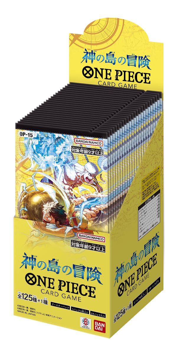 반다이 (BANDAI) ONE PIECE 카드 게임 부스터 팩 신의 섬의 모험 [OP-15] (BOX) 24 팩 포함