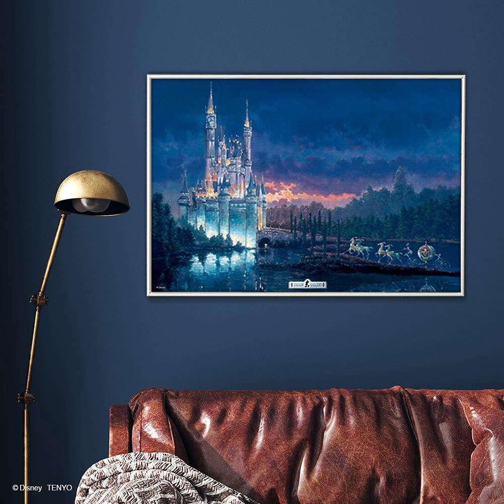 Tenyo [Made in Japan] Aluminum puzzle frame Disney exclusive safety panel for 1000 pieces White (51x73.5cm) One-touch front opening method Lock function included Mickey emblem plate Hanging string hook included