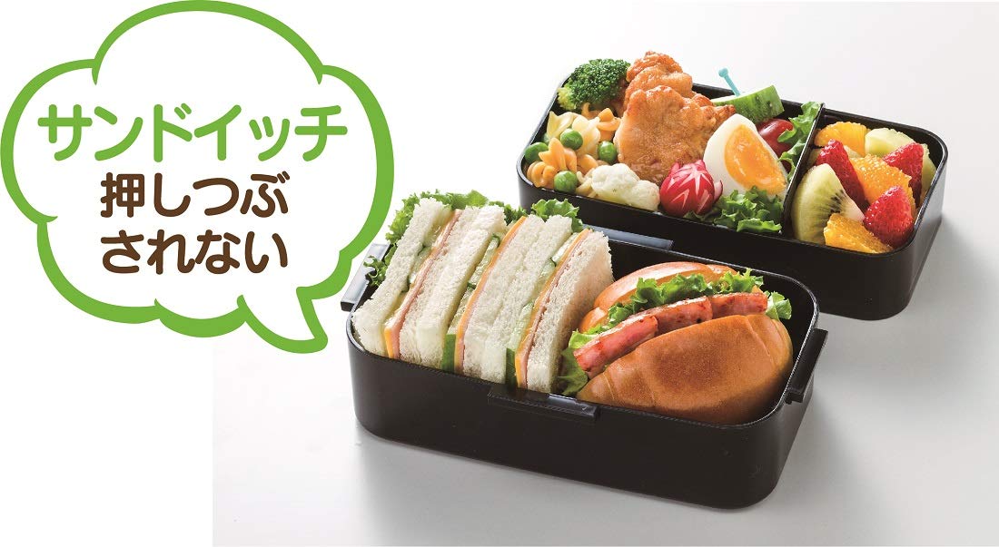 Skater Ag+ Antibacterial Fluffy 2 Tier Lunch Box Large Capacity 850ml Brooklyn Made in Japan PFLW9AG