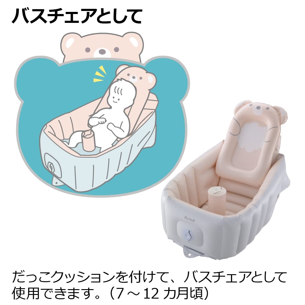 Richell Fluffy Baby Bath Step Up