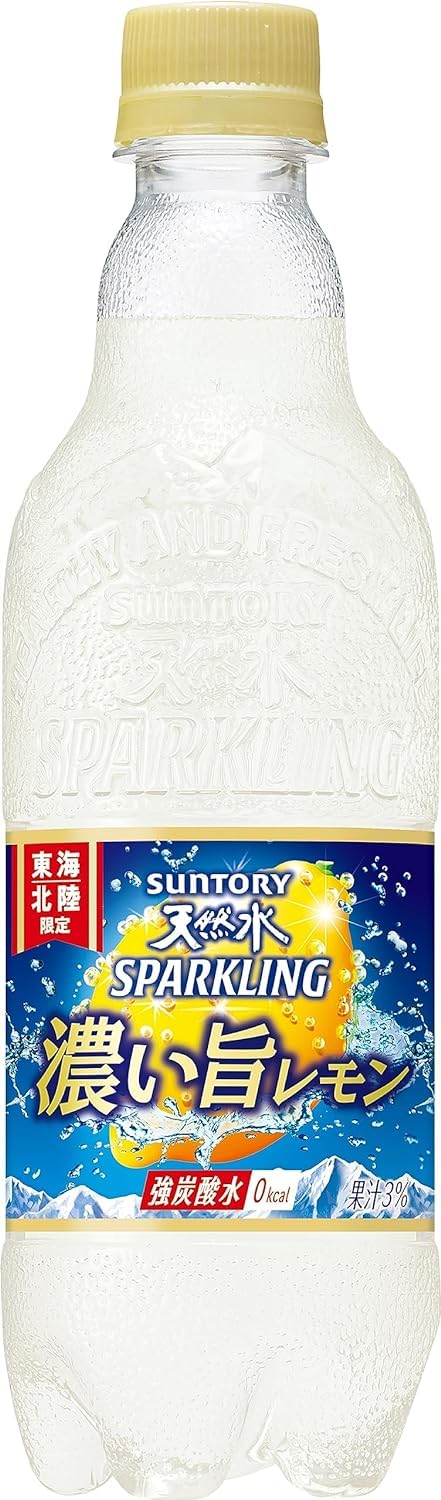 [탄산수] 산토리 천연수 스파클링 진한 취지 레몬(도카이・호쿠리쿠 한정) 500ml×24개