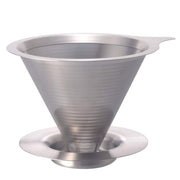 HARIO Double Mesh Metal Dripper for 1 to 4 Cups Hairline Silver Stainless Steel DMD-02-HSV