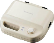 [Vitantonio] Waffle & Hot Sand Baker (VWH-50-I) [Comes with 2 types of plates] Hot Sand Maker Electric Waffle Maker Sandwich Maker (Ivory)