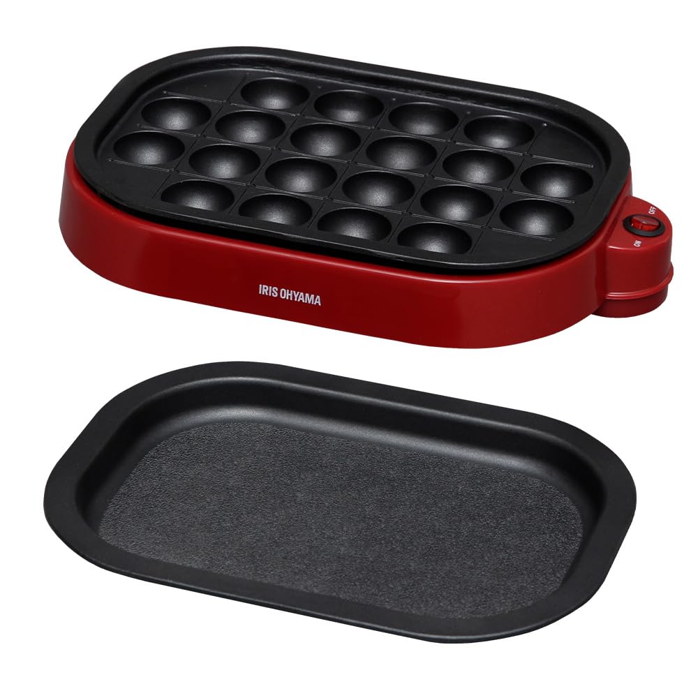 Máy Làm Takoyaki Iris Ohyama 2WAY (Đĩa Takoyaki 20 Lỗ) Đỏ ITY-20WA-R