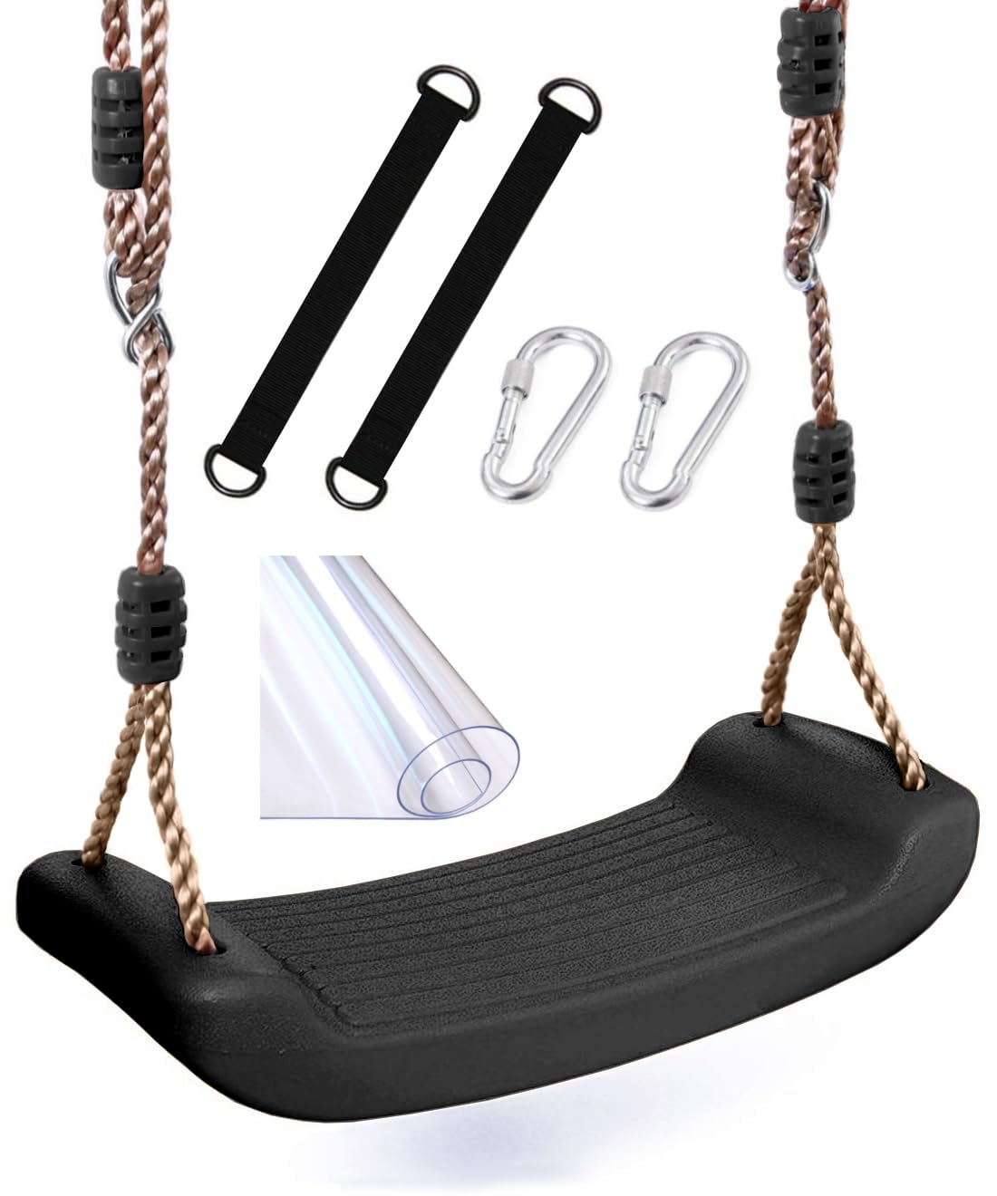 Kenkoba Hands Children's Laughing Swing at Home, Indoors, Garden, Easy Swing Play (Black)