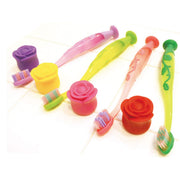 Flores Rose Toothbrush with Suction Cup Sweet Pink