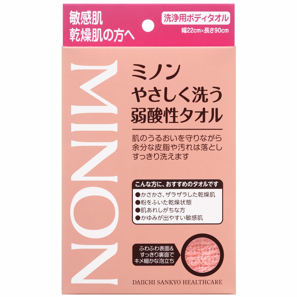 MINON(미논) 부드럽게 씻는 약산성 타월 1장
