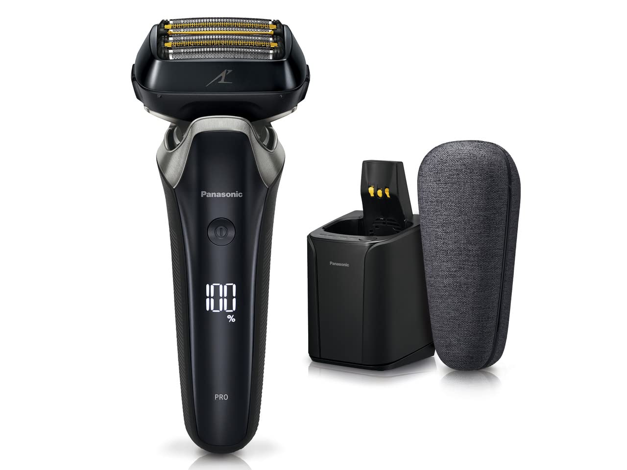 Panasonic Ram Dash PRO Men's Shaver 6 Blades Fully Automatic Cleaning Charger/USB Charging Case Included Bath Shaving Craft Black ES-LS9CX-K