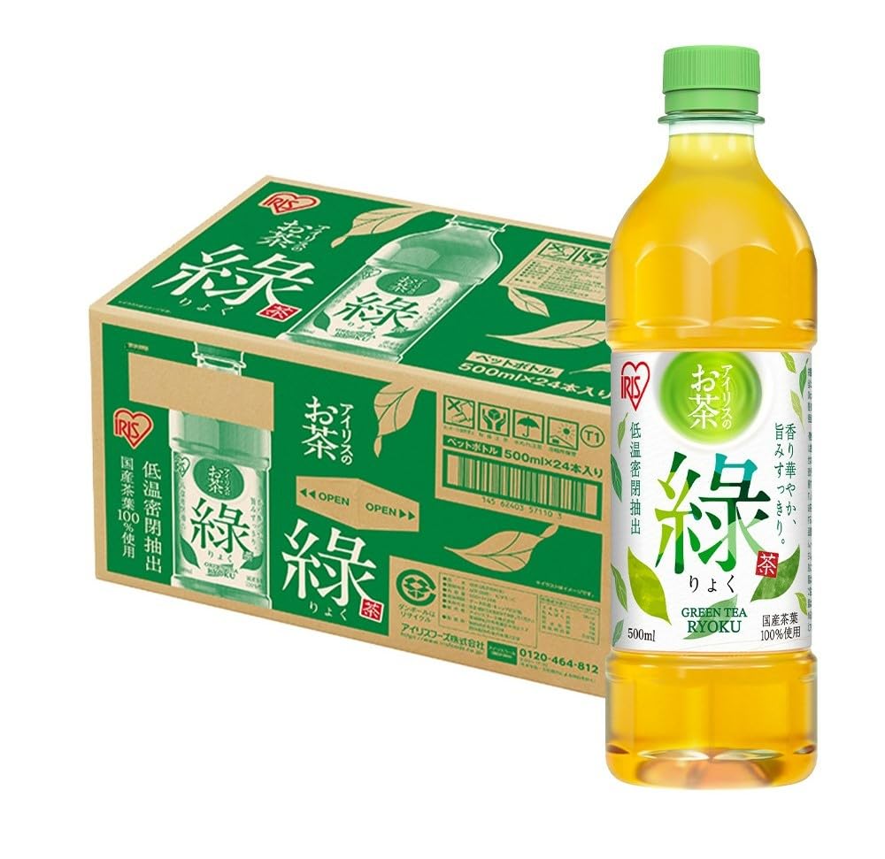 아이리스 오야마 (IRIS OHYAMA) 녹차 500ml × 24 책 綠 페트병