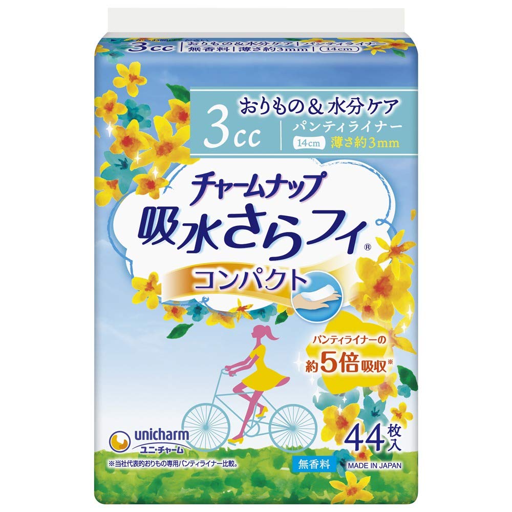 Unicharm Charm Nap Water Absorbent Sarafi PL Compact Unscented 44 Sheets