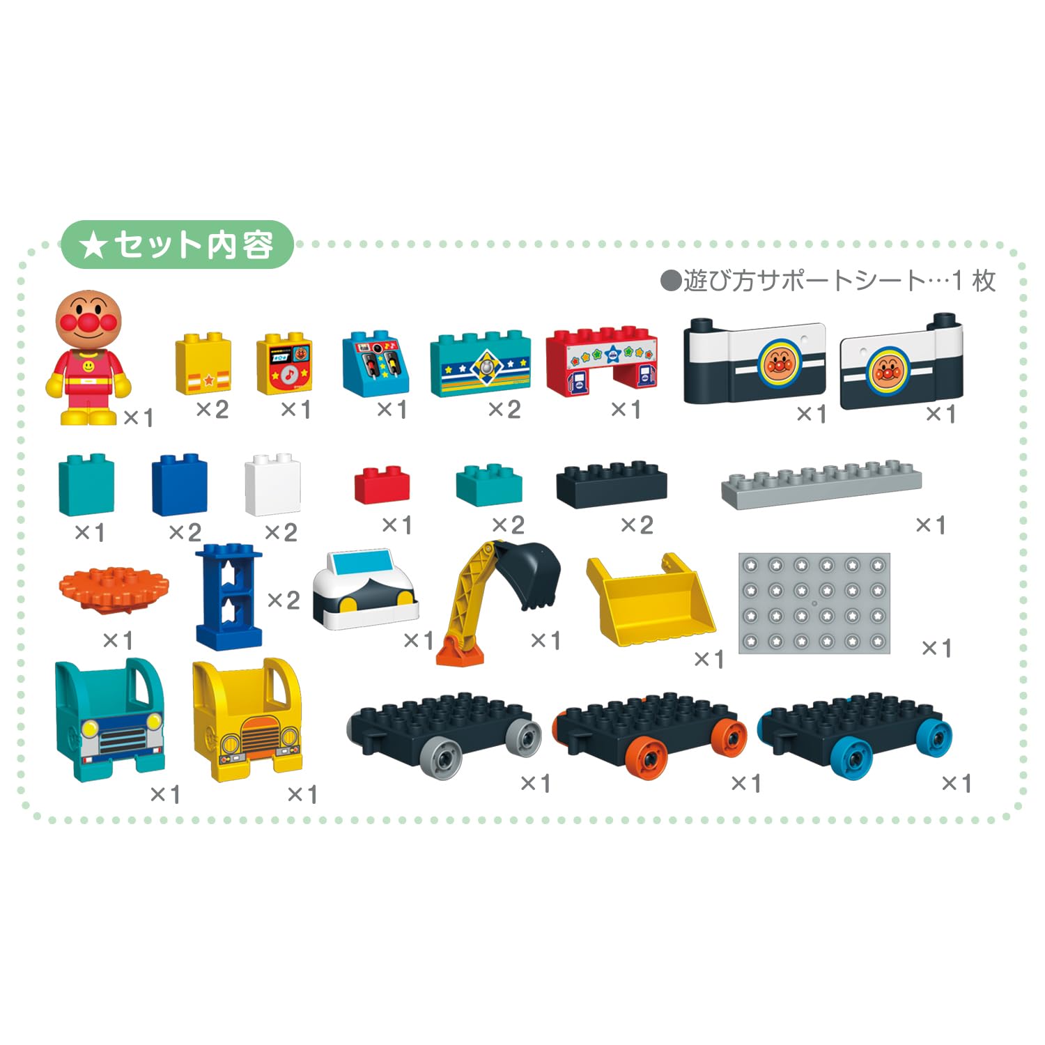 [BANDAI] Blocklabo Blocklabo Working Vehicles! Anpanman vehicle block bucket
