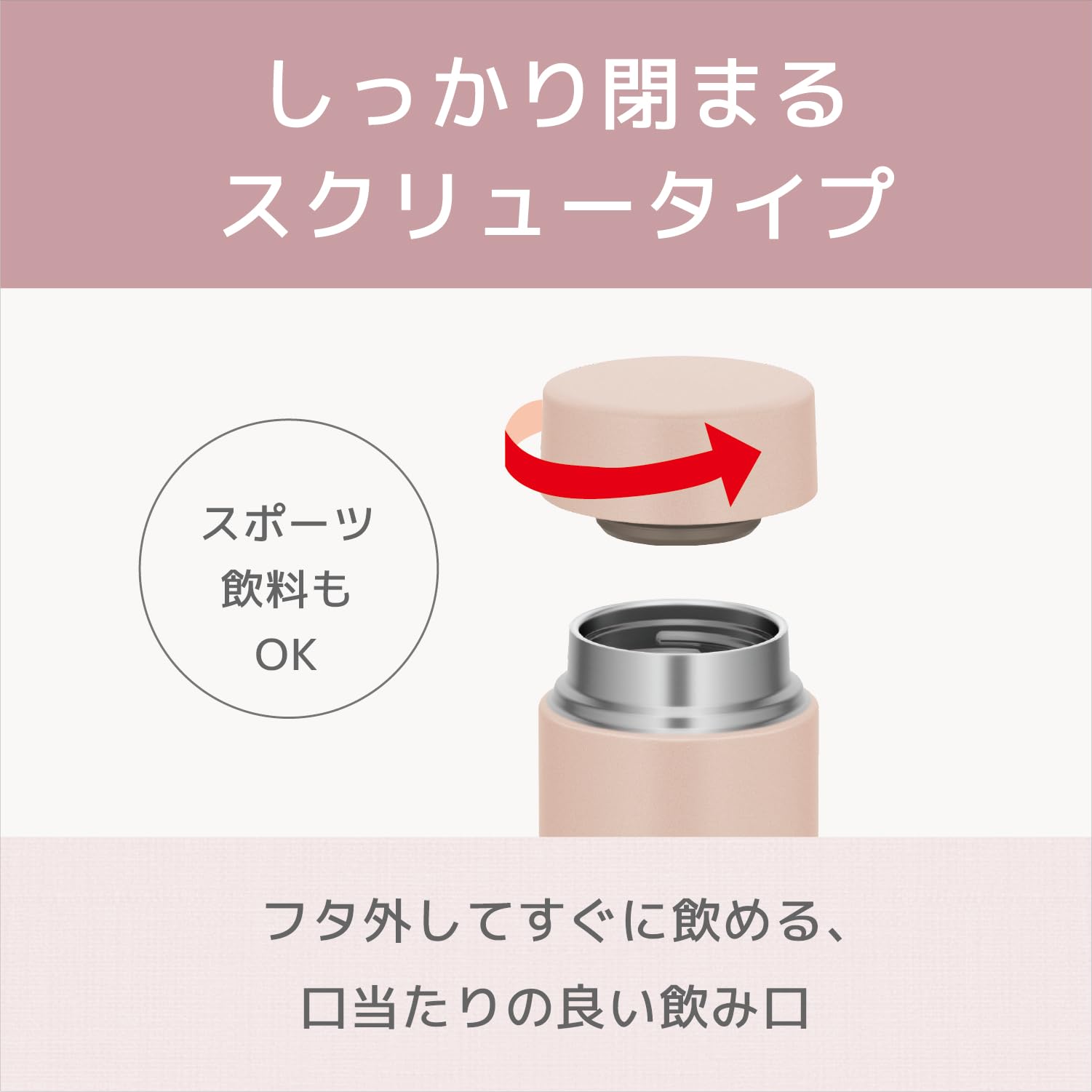 【선과 패킹 일체형·식세기 대응】 서모스 수통 진공 단열 휴대용 머그잔 480ml 스모크 블랙 구석구석까지 간단하게 씻을 수 있는 모든 파트 식세기 OK 스테인리스 보틀 경량 컴팩트 JOQ-481 SMB