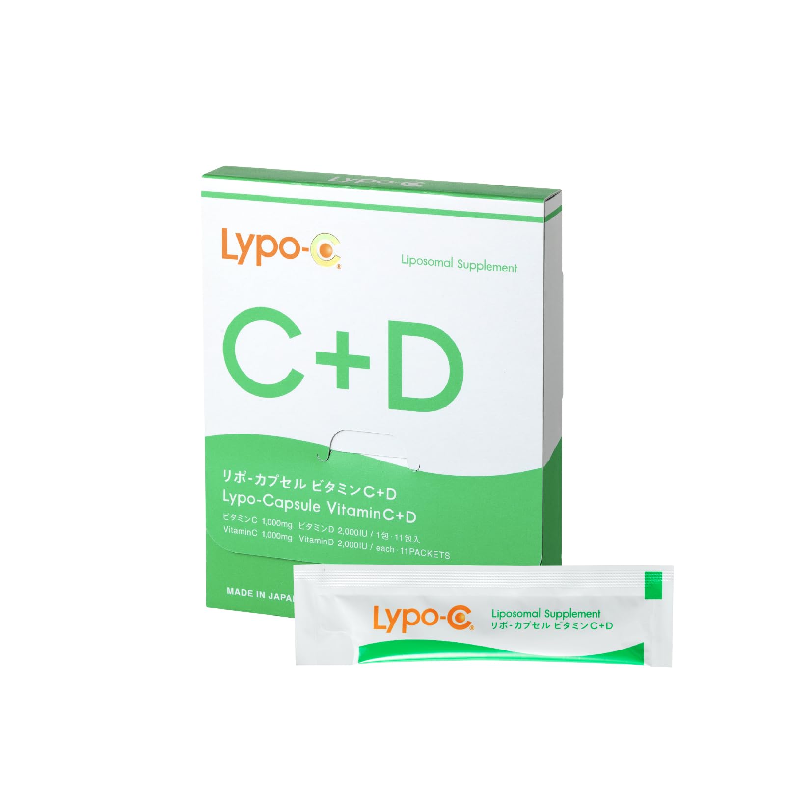 Lypo-C 리포캡슐 비타민 C+D 11포장 리포C 리포솜 비타민 [1포 비타민 C&D를 효율적으로 흡수 국내 제조]