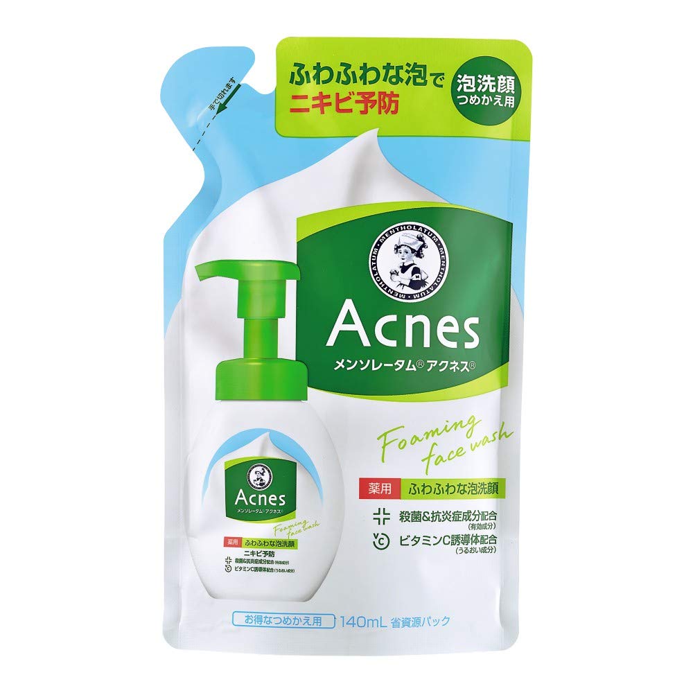 Acnes [Quasi-drug] Mentholatum Acnes Acne Prevention Medicinal Fluffy Foam Face Wash Refill 140mL