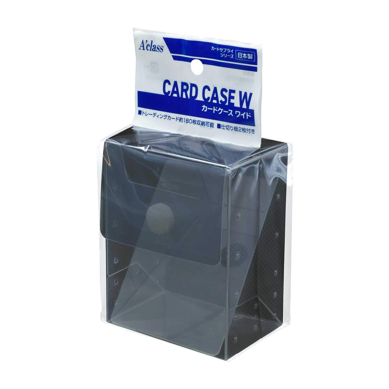 Akras Card Case W (Clear Black) [Deck Case/Card Storage/With Separator/Made in Japan]