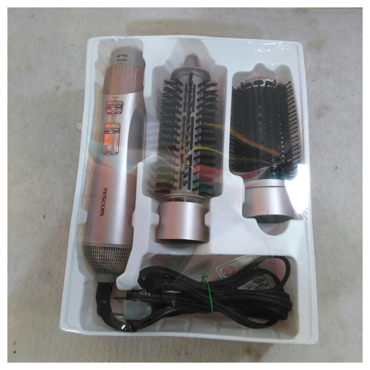 TESCOM Curl Dryer, Negative Ion, Lightweight, 26.5mm with Brush, Easy Plug, Hair Dryer, Bronze TC530A-N