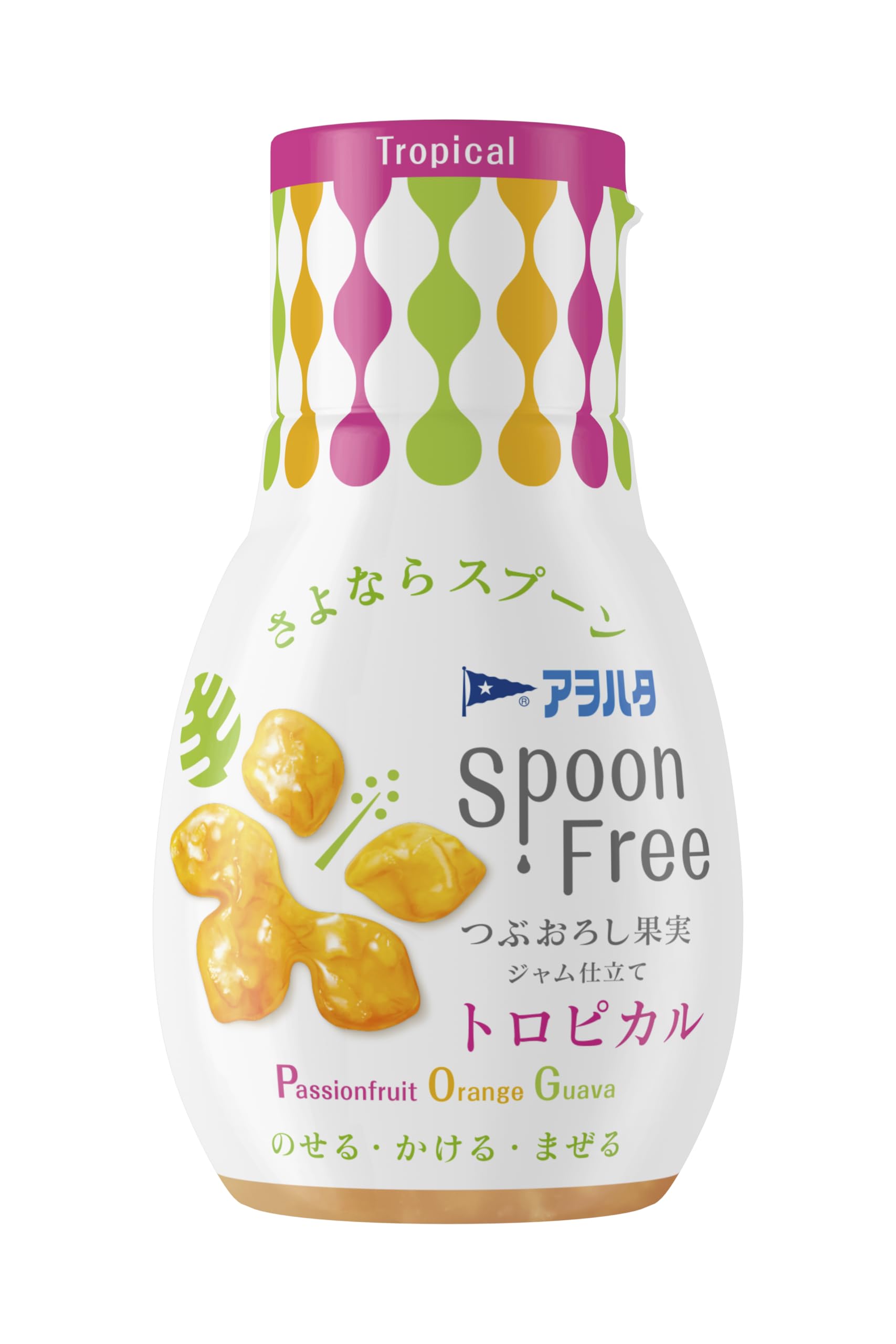 Aohata SPOON FREE Tropical 170g x 4 Jam Spoon Free Easy to use with one hand