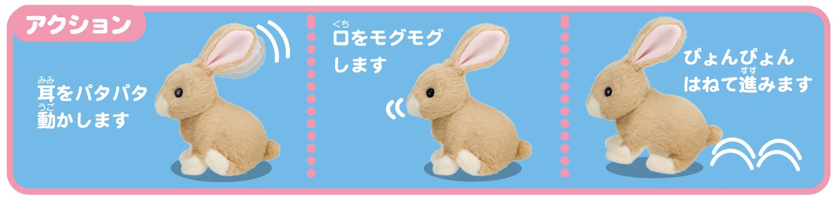 IWAYA Omimi Patapata Kousagi Mimmy Battery Operated Plush Toy 3183-1
