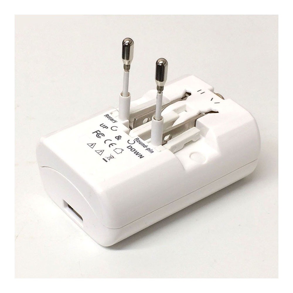 해외 여행용 2포트 전원 플러그 A/C/O/SE/BF형 USB2.1A TI-165