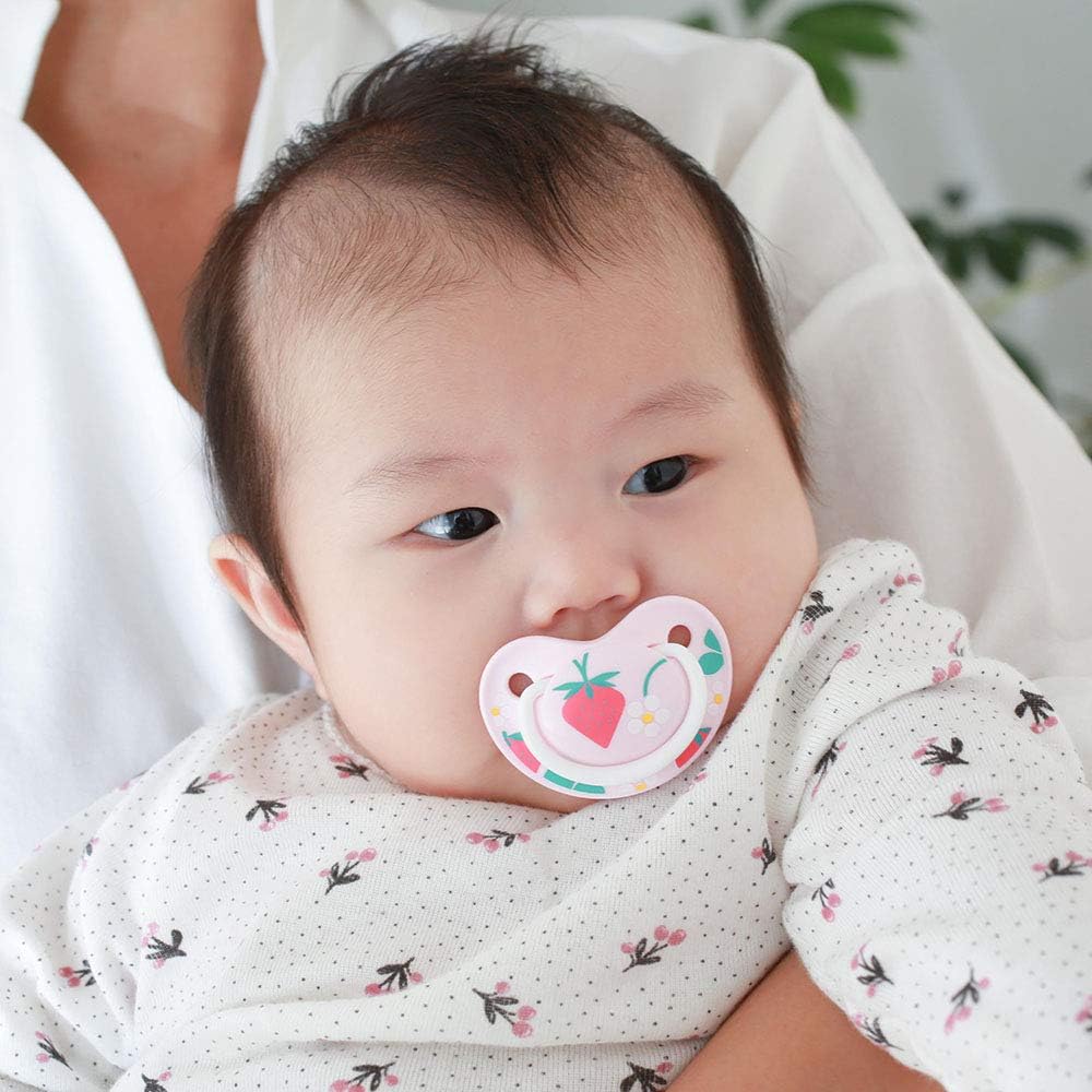 PIGEON Pacifier Fun Friends 0-3 months Special cover included Mokuba pattern Skin-friendly silicone S size