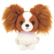 Sun Lemon Paps! Papillon Brown S 15.9×11.3×7.2cm Stuffed Animal Dog P-1992