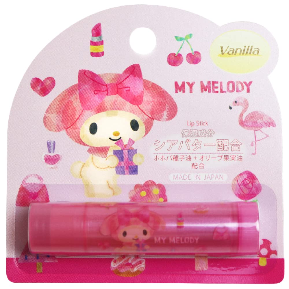 Santan Sanrio My Melody Lip Balm Vanilla Scent 2g Moisturizing Popular Shea Butter Character Lip Balm Cute Children 1 Piece