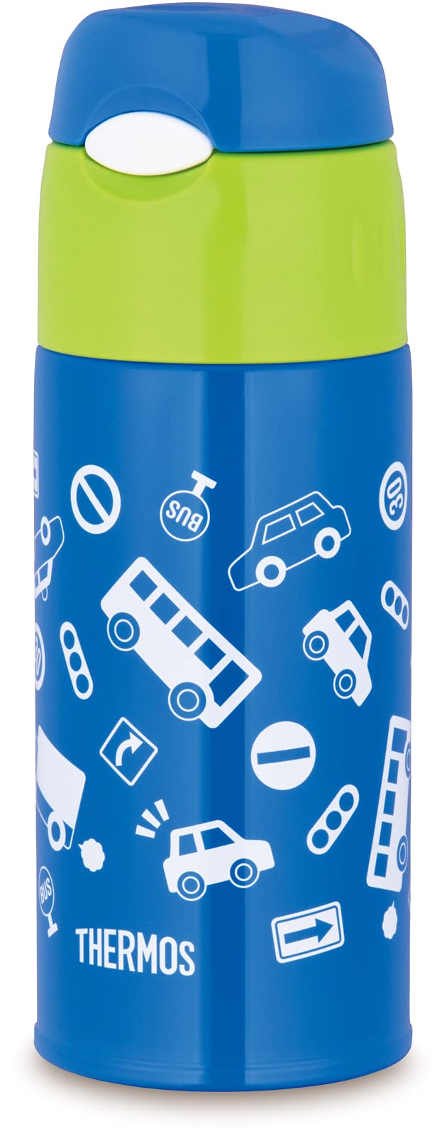Thermos Water Bottle, Vacuum Insulated Straw Bottle, 400ml, Blue Green, For Children, For Going To Kindergarten And School, For Cooling Only, FHL-403F BLGR