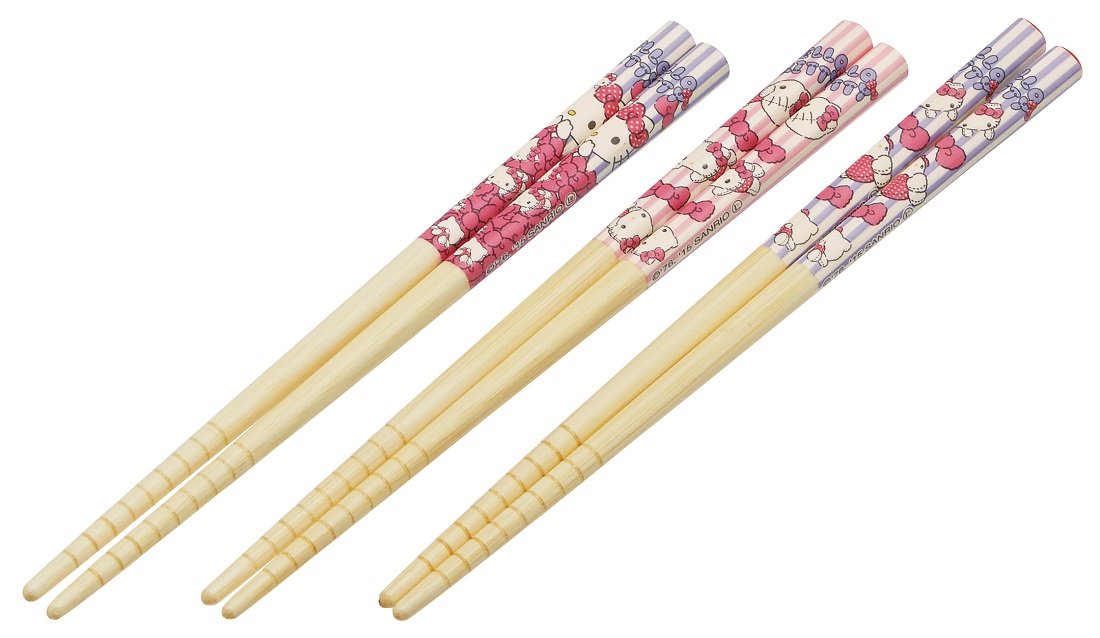 Skater Bamboo Chopsticks Chopsticks 16.5cm Set of 3 Hello Kitty Sanrio ANT2T-A