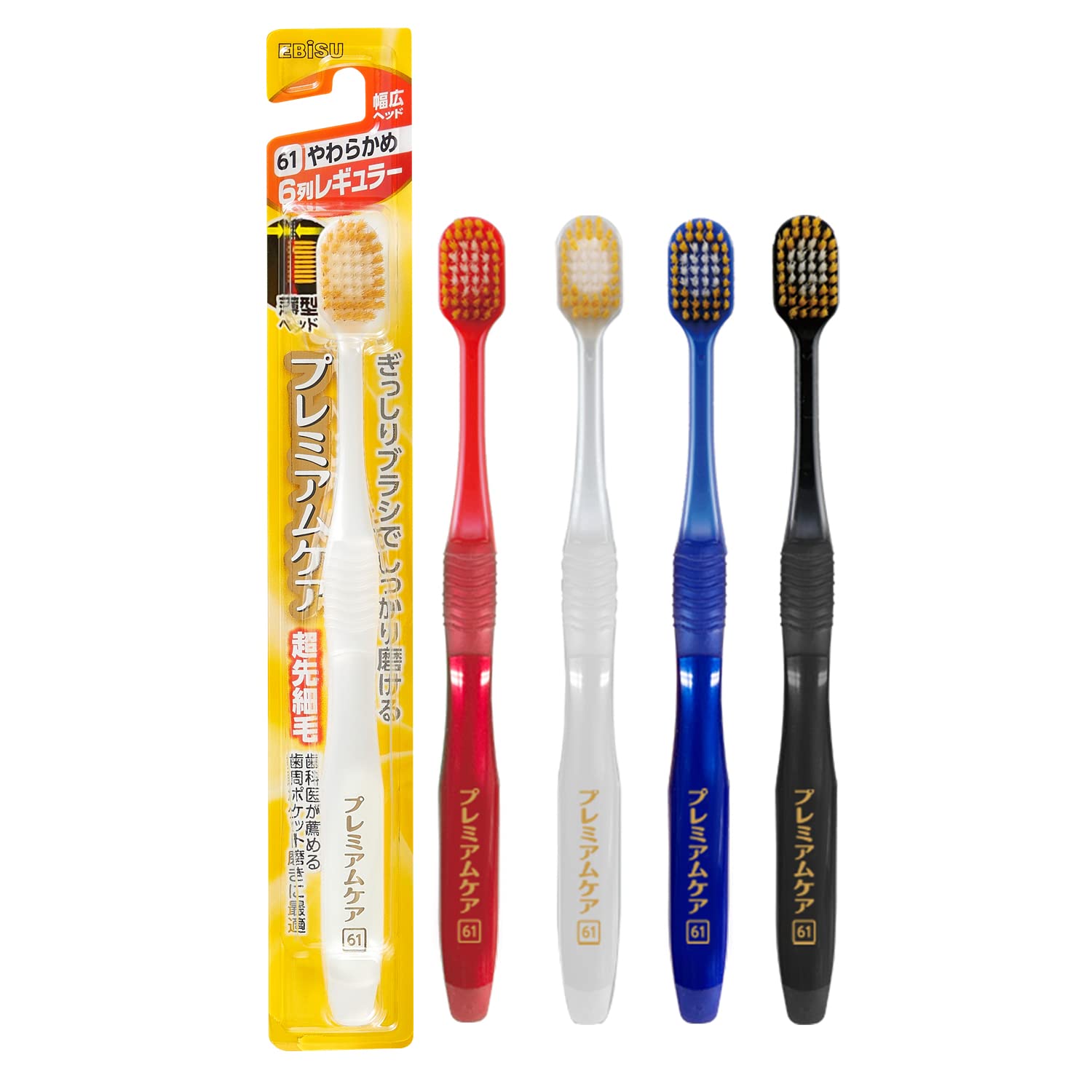 Ebisu Premium Care Toothbrush 6 Rows Regular Soft (Color Random)