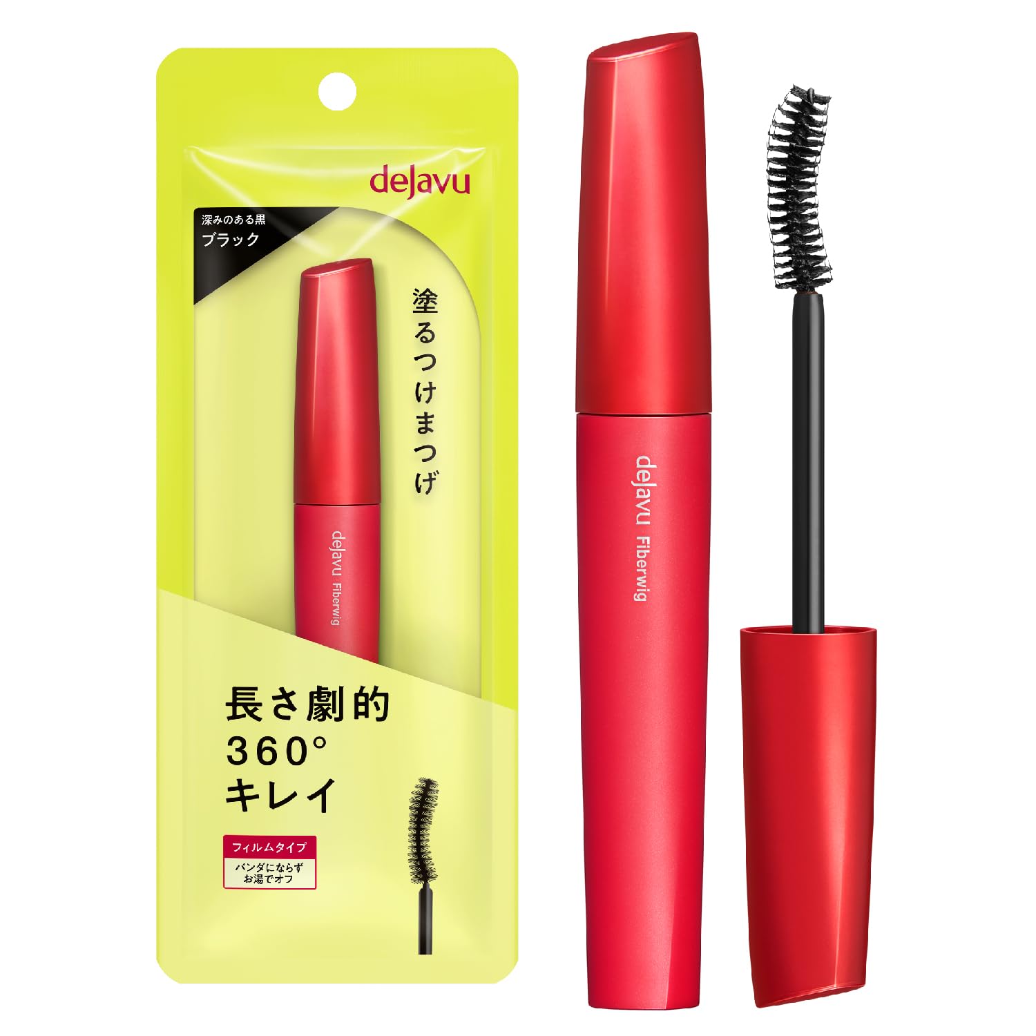 Dejavu Dejavu Paintable Lông Mi Giả Loại Dài Sợi Tóc Giả Siêu Dài 1 Mascara Màu Đen Loại Phim