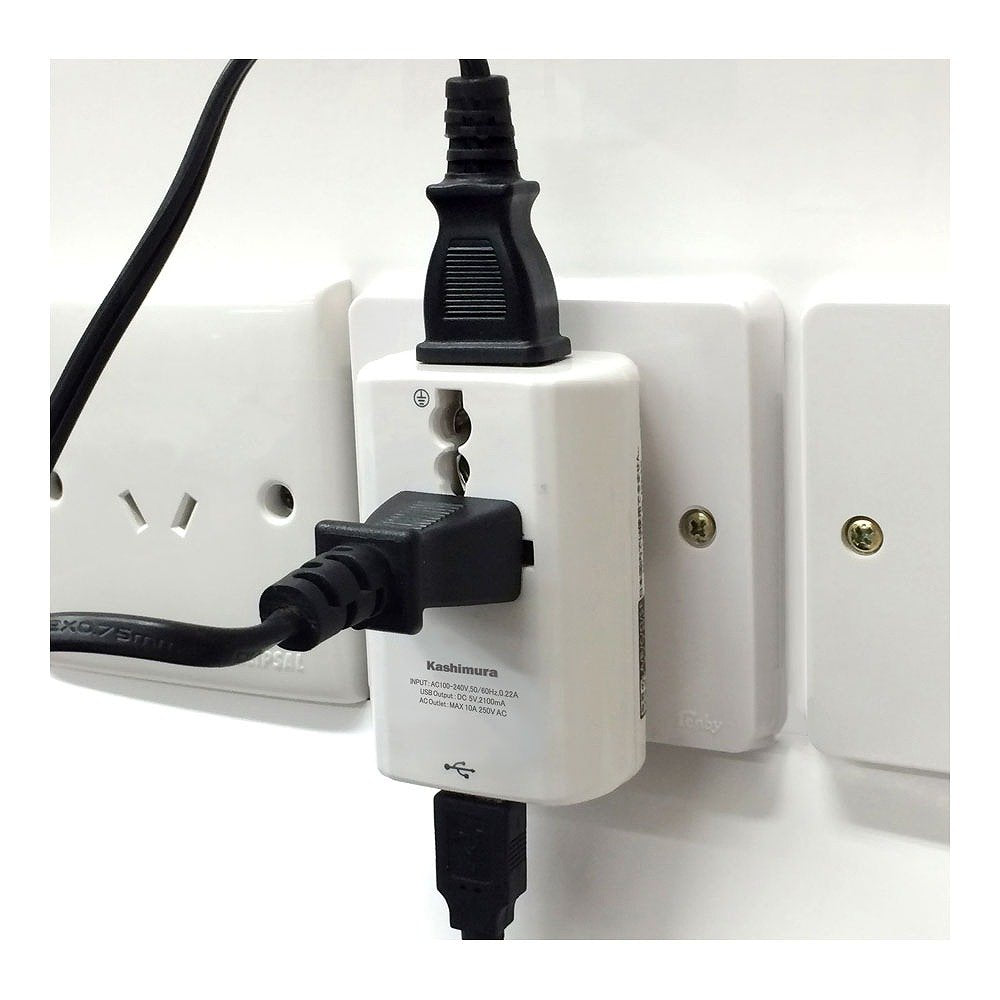 해외 여행용 2포트 전원 플러그 A/C/O/SE/BF형 USB2.1A TI-165