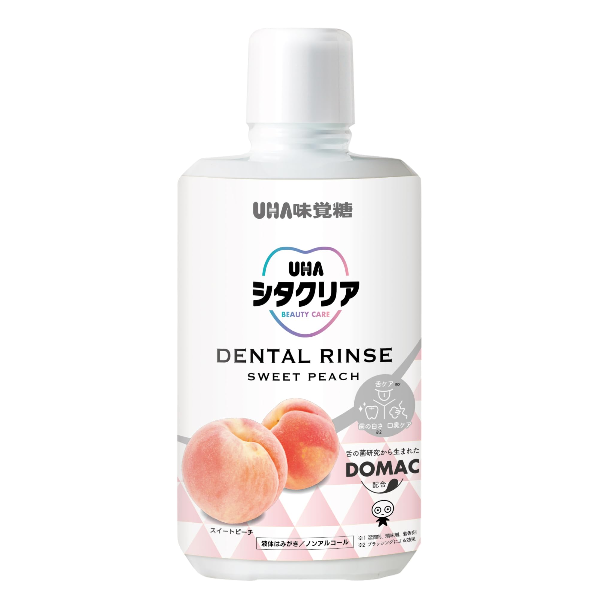 UHA 미각당 UHA 시타 클리어 액체 엽서 스위트 피치 맛 500ml 구취 예방 오랄 케어