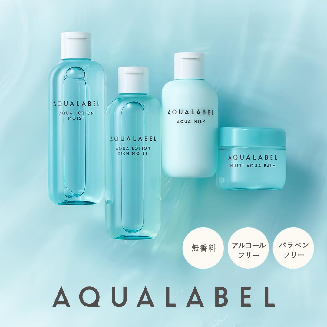 아쿠아 레이블 (AQUALABEL) 아쿠아 로션 (깔끔하게) 220mL 본체 화장수 무향료 알코올 프리 파라벤 프리 무착색
